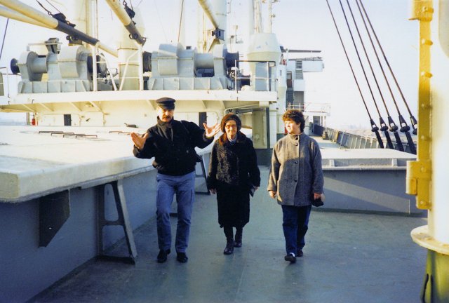 Der "Schiffserklärer in Aktion" auf dem Tradi, 1986 slr-tradi-HSa30001.jpg